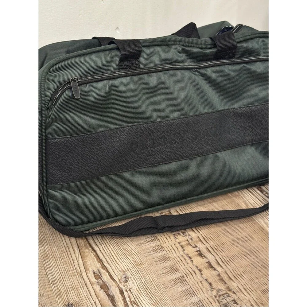 Delsey Paris Men's Dark Green Laptop Weekender Bag duffel bag, luggage new